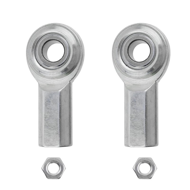Woogim 2PCS CF5 Female Thread Rod End Joint Bearing 0.28" Bore 5/16-24 UNF Right Hand Thread Rod End Bearings with Jam Nuts - Image 1